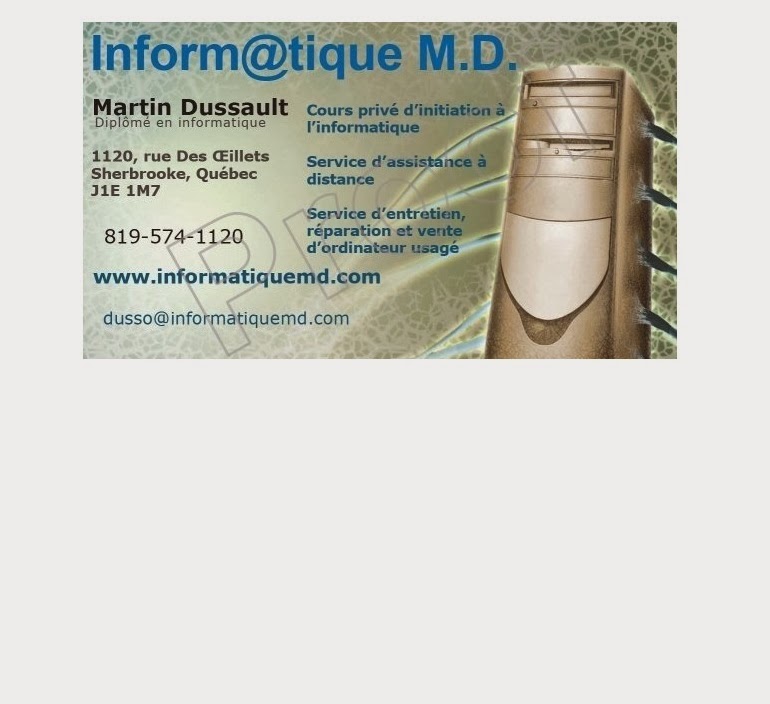 Inform @ Tion M.d. Enr. | 1120 Rue des Oeillets, Sherbrooke, QC J1E 1M7, Canada | Phone: (819) 574-1120