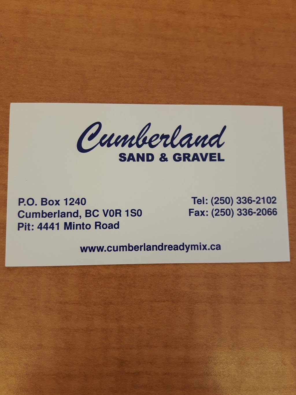 Cumberland Sand & Gravel | 4441 Minto Rd, Cumberland, BC V0R 1S0, Canada | Phone: (250) 336-2102