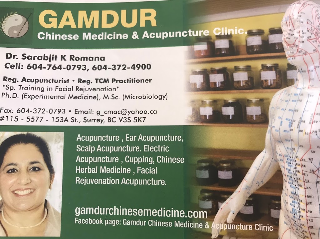 Gamdur Chinese Medicine and Acupuncture Clinic | 5577 153A St #115, Surrey, BC V3S 5K7, Canada | Phone: (604) 764-0793