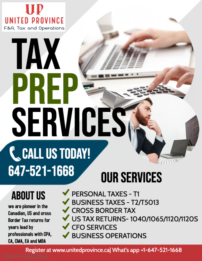 United Province Tax | Byng Ave, Toronto, ON M2N 4K5, Canada | Phone: (647) 521-1668