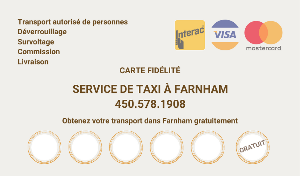 Service de Taxi à Farnham | 350 Rue Saint-Pierre, Farnham, QC J2N 2C4, Canada | Phone: (450) 578-1908