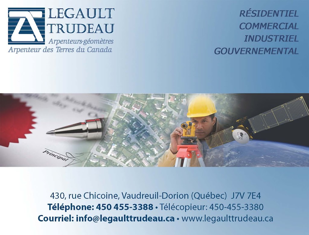 Legault Trudeau, arpenteurs-géomètres | 1732 Rue du Bois Joli, Terrebonne, QC J6X 4S4, Canada | Phone: (514) 990-9433