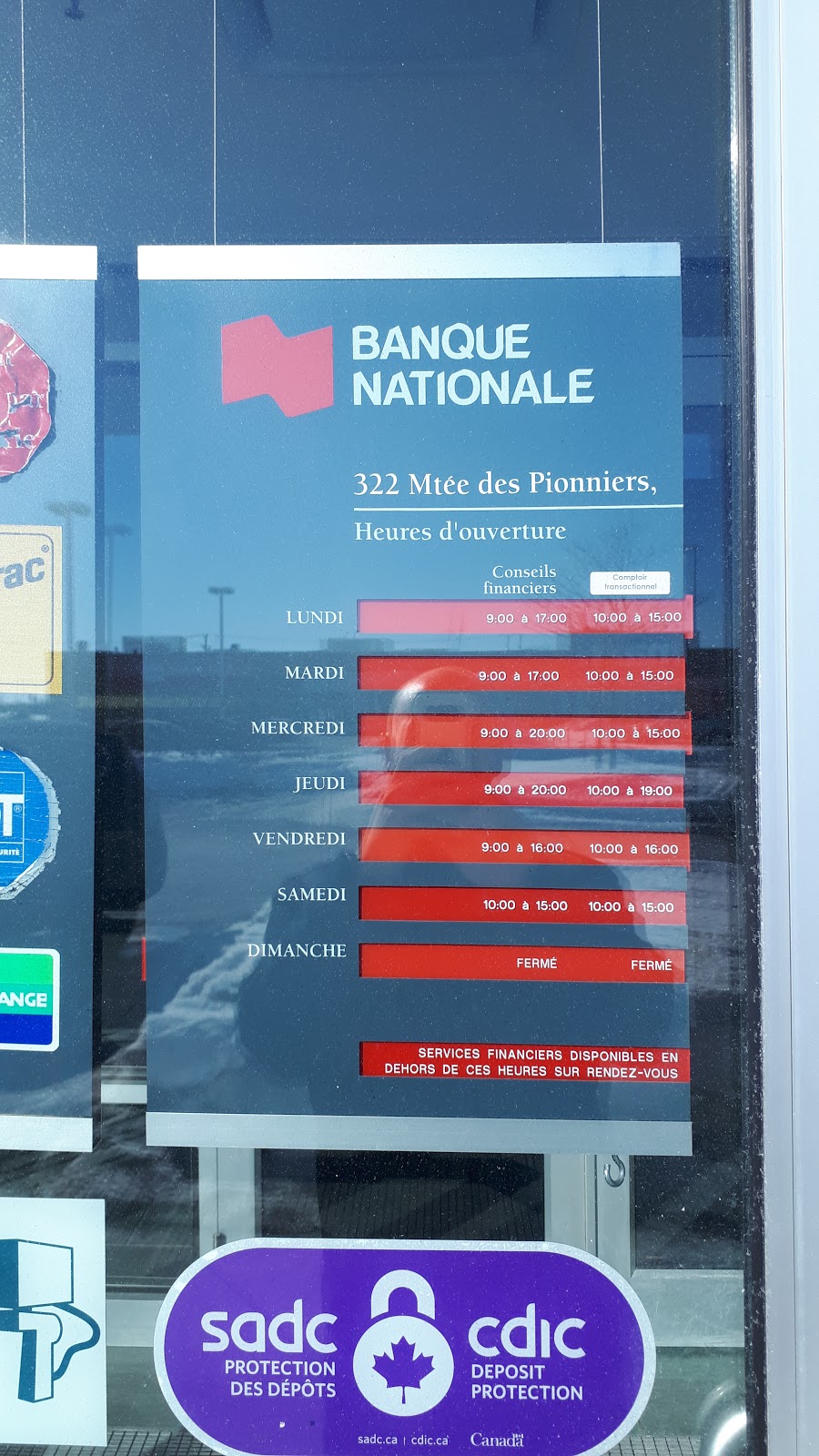 Banque Nationale | 322 Montée des Pionniers, Terrebonne, QC J6V 1S6, Canada | Phone: (450) 654-1958