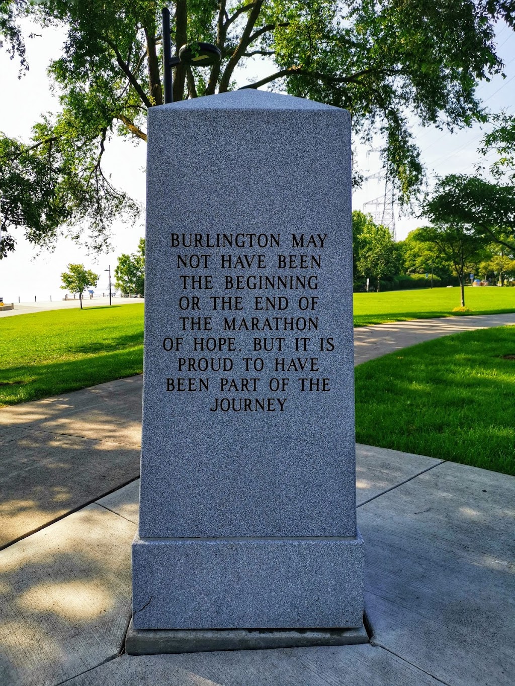 Terry Fox Memorial | 1286 Lakeshore Rd, Burlington, ON L7S 1Y2, Canada