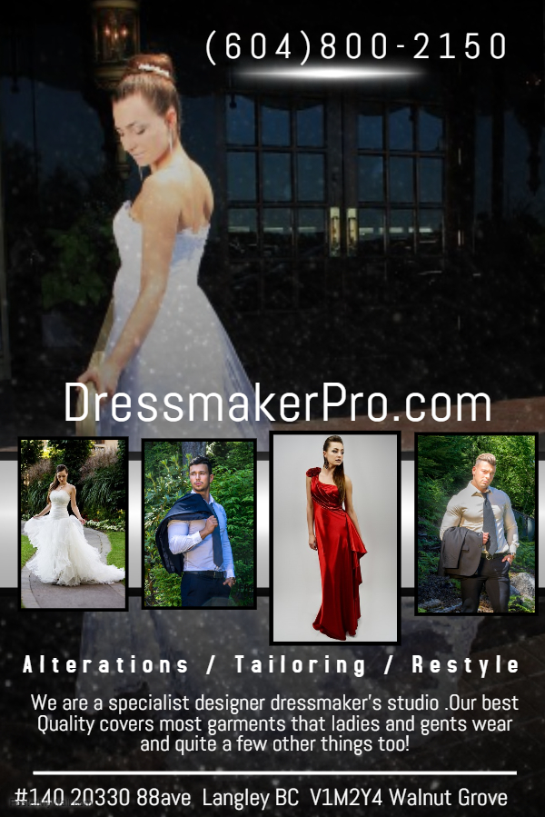 DressmakerPro | 20330 88 Ave #140, Langley City, BC V1M 2Y4, Canada | Phone: (604) 800-2150