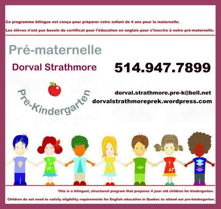 Dorval Strathmore Pre-kindergarten (Preschool) | 310 Brookhaven Ave, Dorval, QC H9S 2N7, Canada | Phone: (514) 947-7899