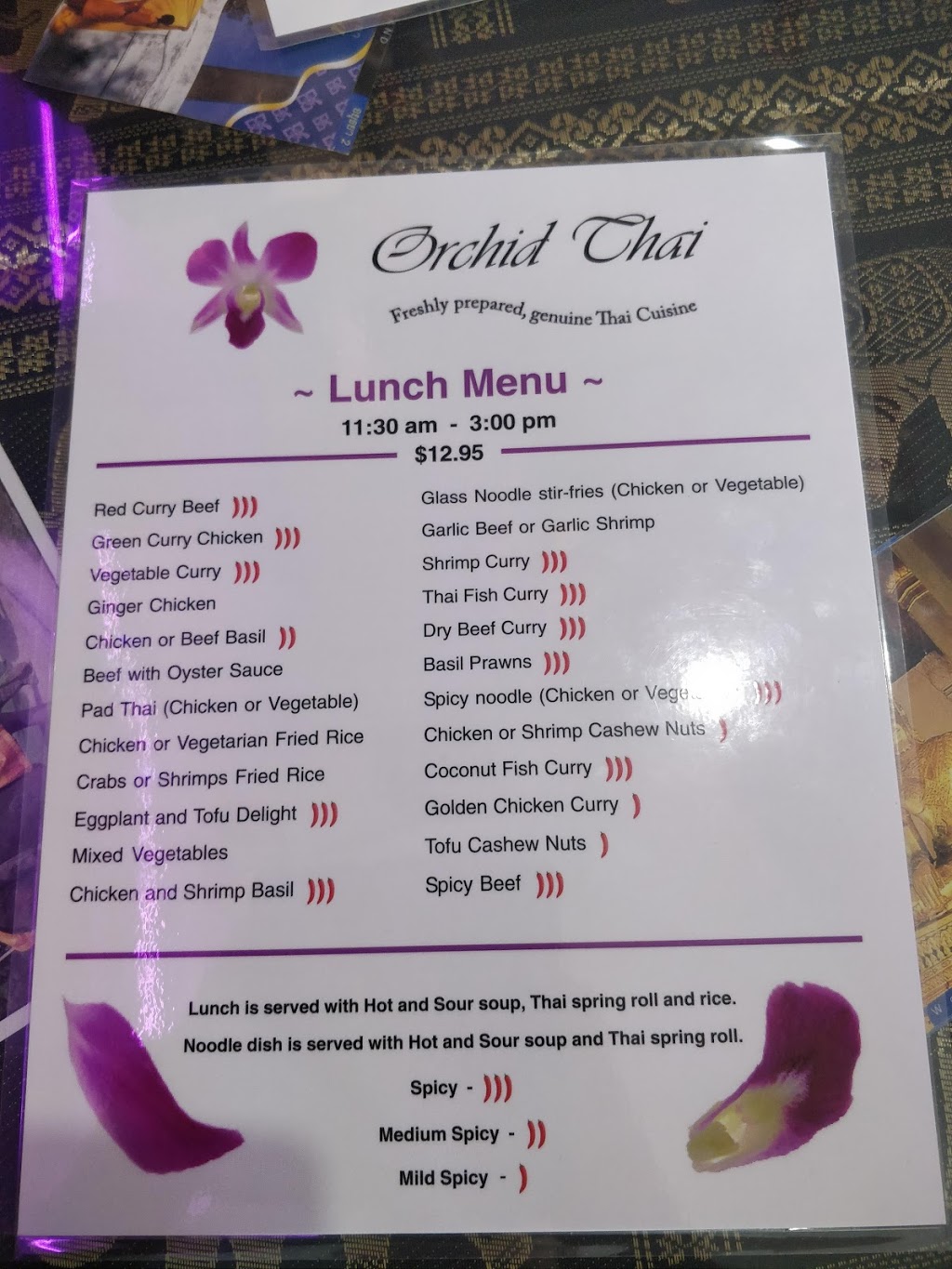 Orchid Thai | 15474 Yonge St, Aurora, ON L4G 1P2, Canada | Phone: (905) 726-2988