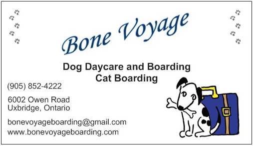 Bone Voyage Boarding and Daycare | 6002 Owen Rd, Uxbridge, ON L9P 1R1, Canada | Phone: (905) 852-4222