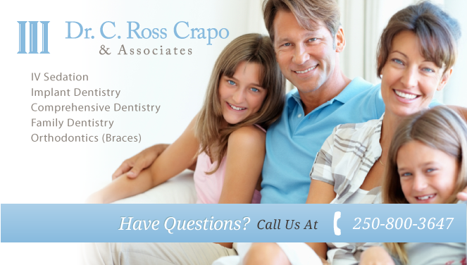 Dr. C. Ross Crapo, DDS | 206 - 4400 Chatterton Way, Victoria, BC V8X 5J2, Canada | Phone: (250) 383-3368