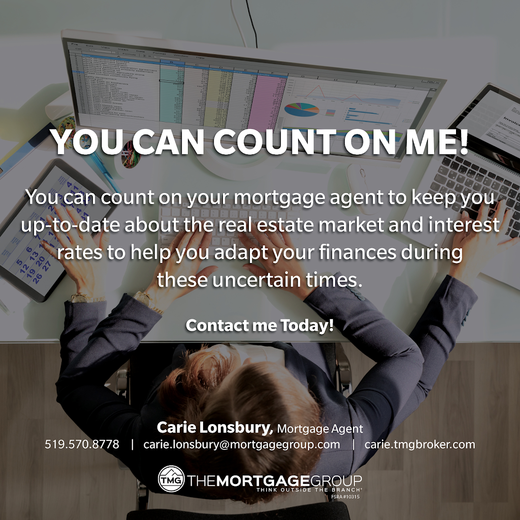 Carie Lonsbury Mortgage Agent - TMG The Mortgage Group | 1014 Sunset Dr, St. Clements, ON N0B 2M0, Canada | Phone: (519) 570-8778