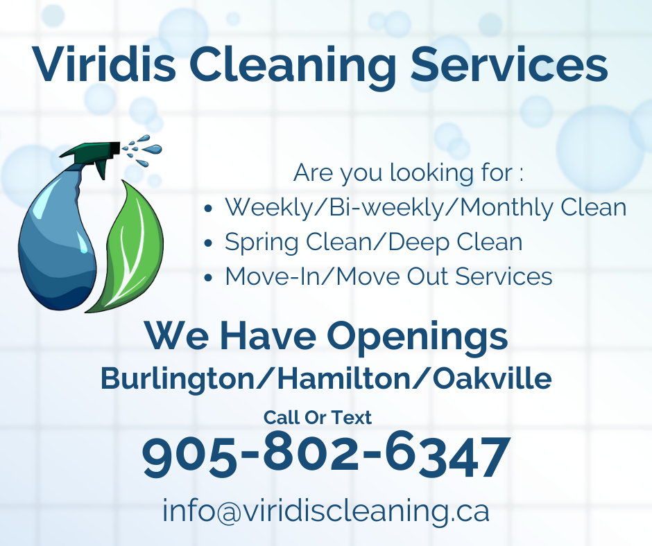 Viridis Cleaning Services | 2470 Headon Forest Dr Unit 50, Burlington, ON L7M 3X4, Canada | Phone: (905) 802-6347