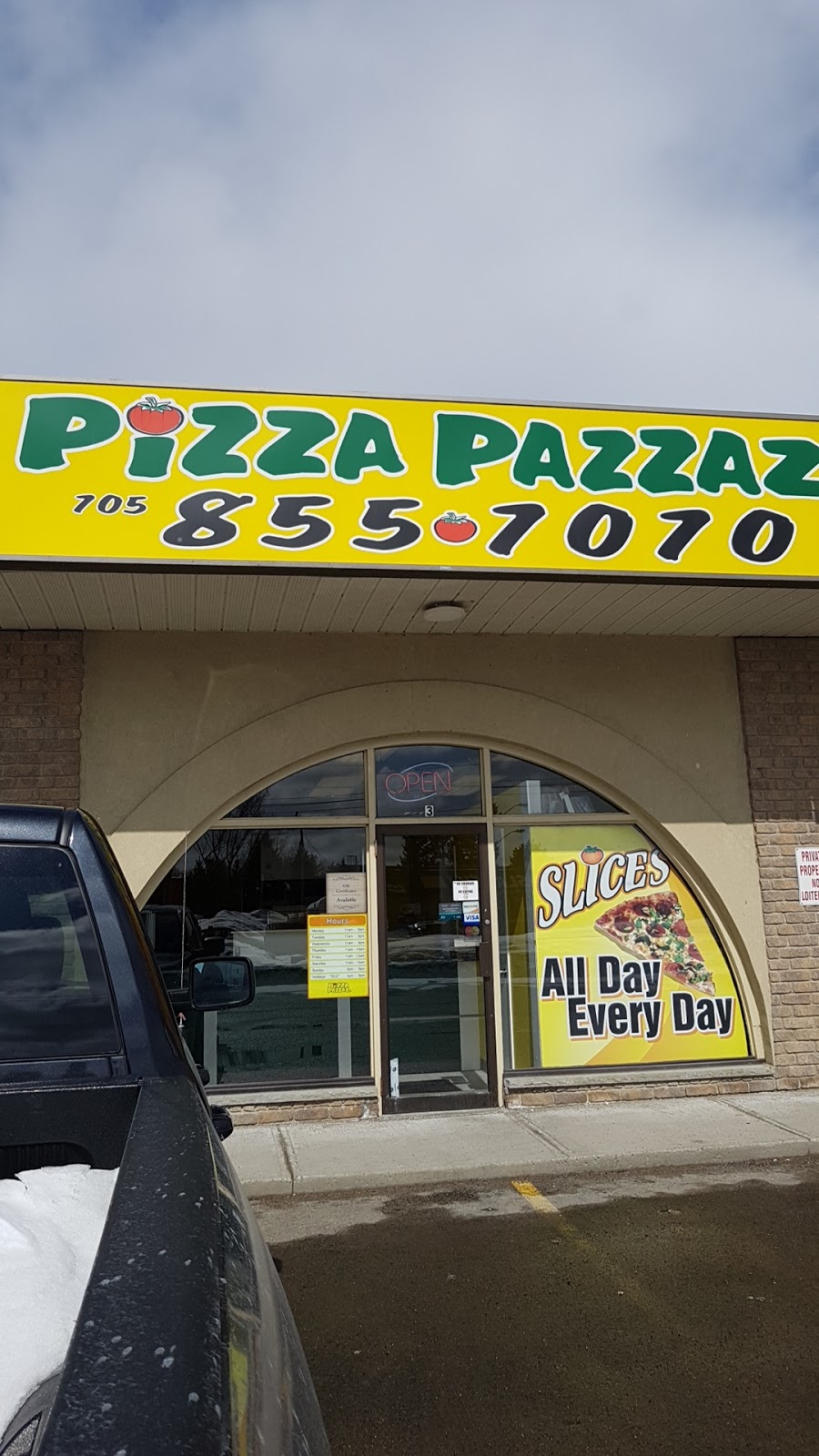 Pizza Pazzaz | 3183 Errington Ave, Chelmsford, ON P0M 1L0, Canada | Phone: (705) 855-7070