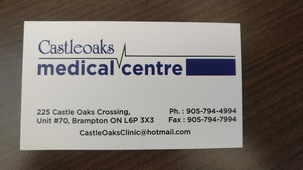 Castle Oaks Medical Centre | 225 Castle Oaks Crossing, Brampton, ON L0J 1C0, Canada | Phone: (905) 794-4994