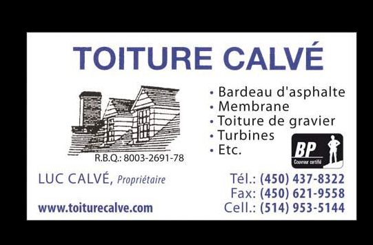 Toiture Calvé | 107 Rue Martin, Blainville, QC J7B 1E9, Canada | Phone: (450) 437-8322