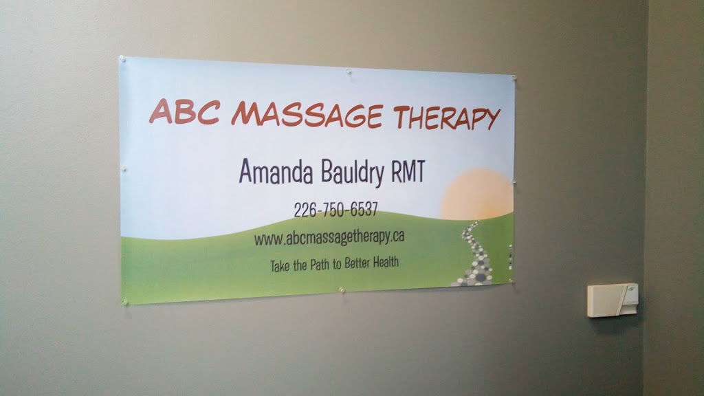 ABC Massage Therapy | 594 Trico Dr, Cambridge, ON N3H 5M8, Canada | Phone: (226) 750-6537