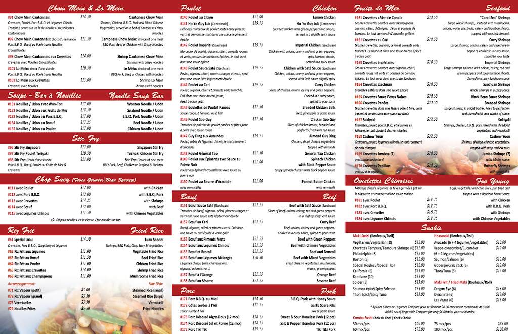 Restaurant Luau St-Sauveur | 50A Rue Principale, Saint-Sauveur, QC J0R 1R6, Canada | Phone: (450) 744-0829