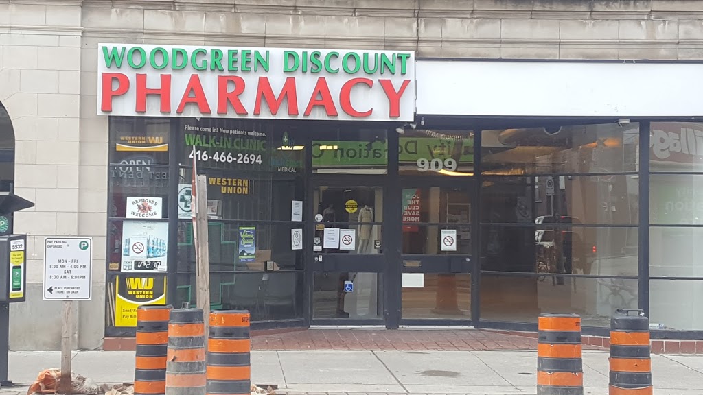 Woodgreen Discount Pharmacy | 909 Queen St E, Toronto, ON M4M 1J6, Canada | Phone: (416) 466-6444