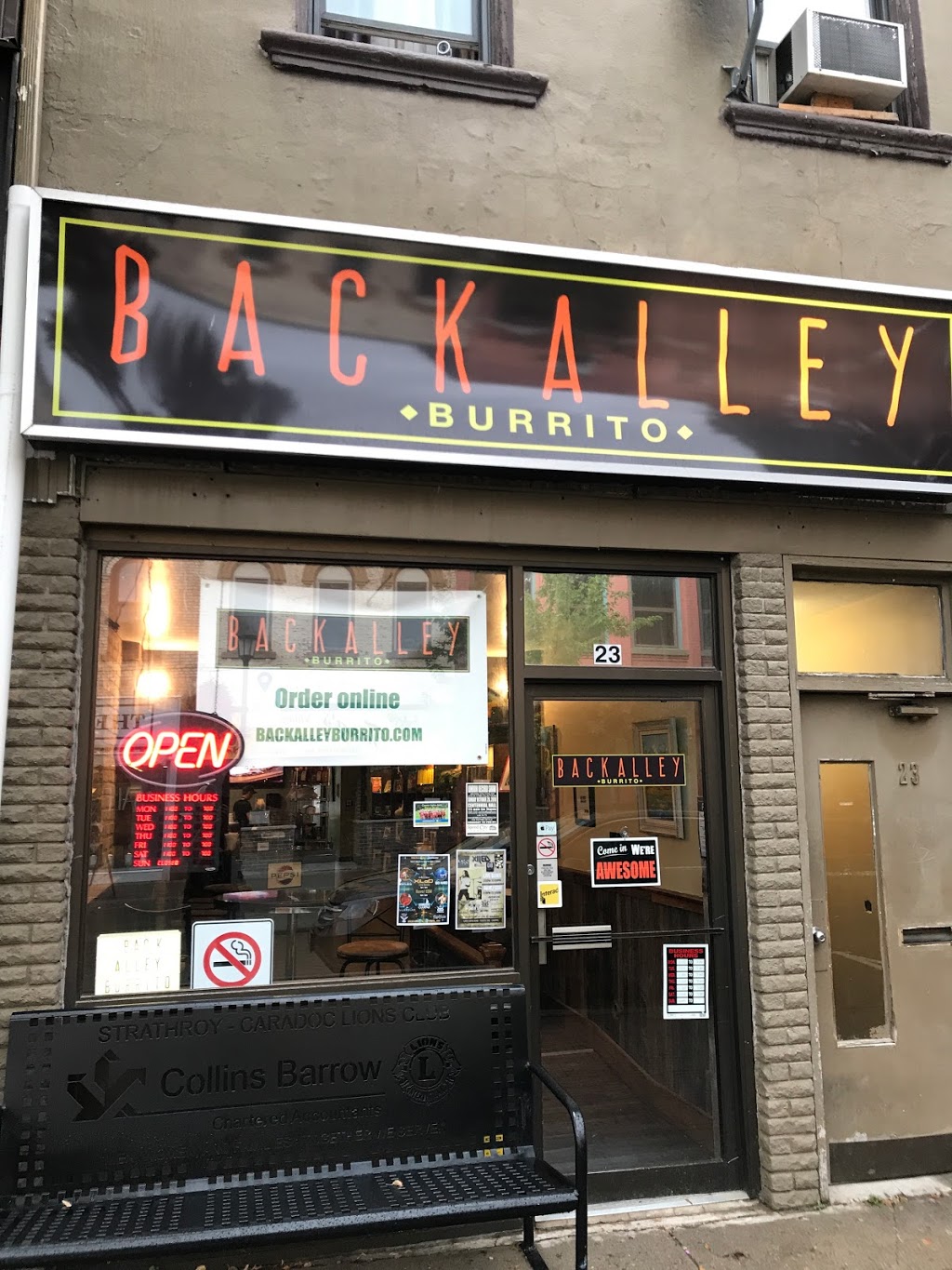 Back Alley Burrito® | 23 Front St W, Strathroy, ON N7G 1X5, Canada | Phone: (519) 670-5008