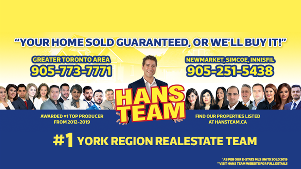 Hans Team #1 Aurora Real Estate Team | 2 Windham Trail, Aurora, ON L4G 5M5, Canada | Phone: (905) 773-7771