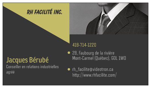 RH Facilité inc. | 28 Chem. du Faubourg de la Rivière, Mont-Carmel, QC G0L 1W0, Canada | Phone: (418) 714-1220