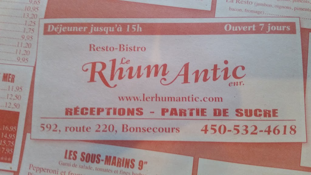 Le Rhum Antic | 592 QC-220, Bonsecours, QC J0E 1H0, Canada | Phone: (450) 532-4618