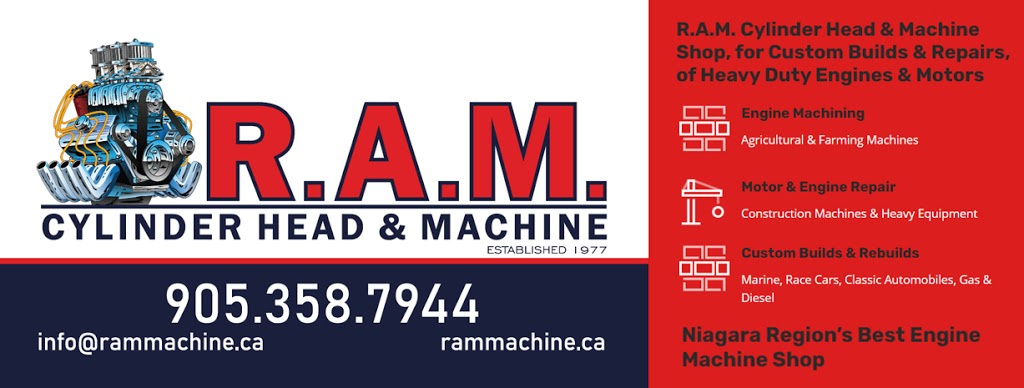 R.A.M. Cylinder Head & Machine | 135 Cushman Rd, St. Catharines, ON L2M 6T2, Canada | Phone: (905) 358-7944