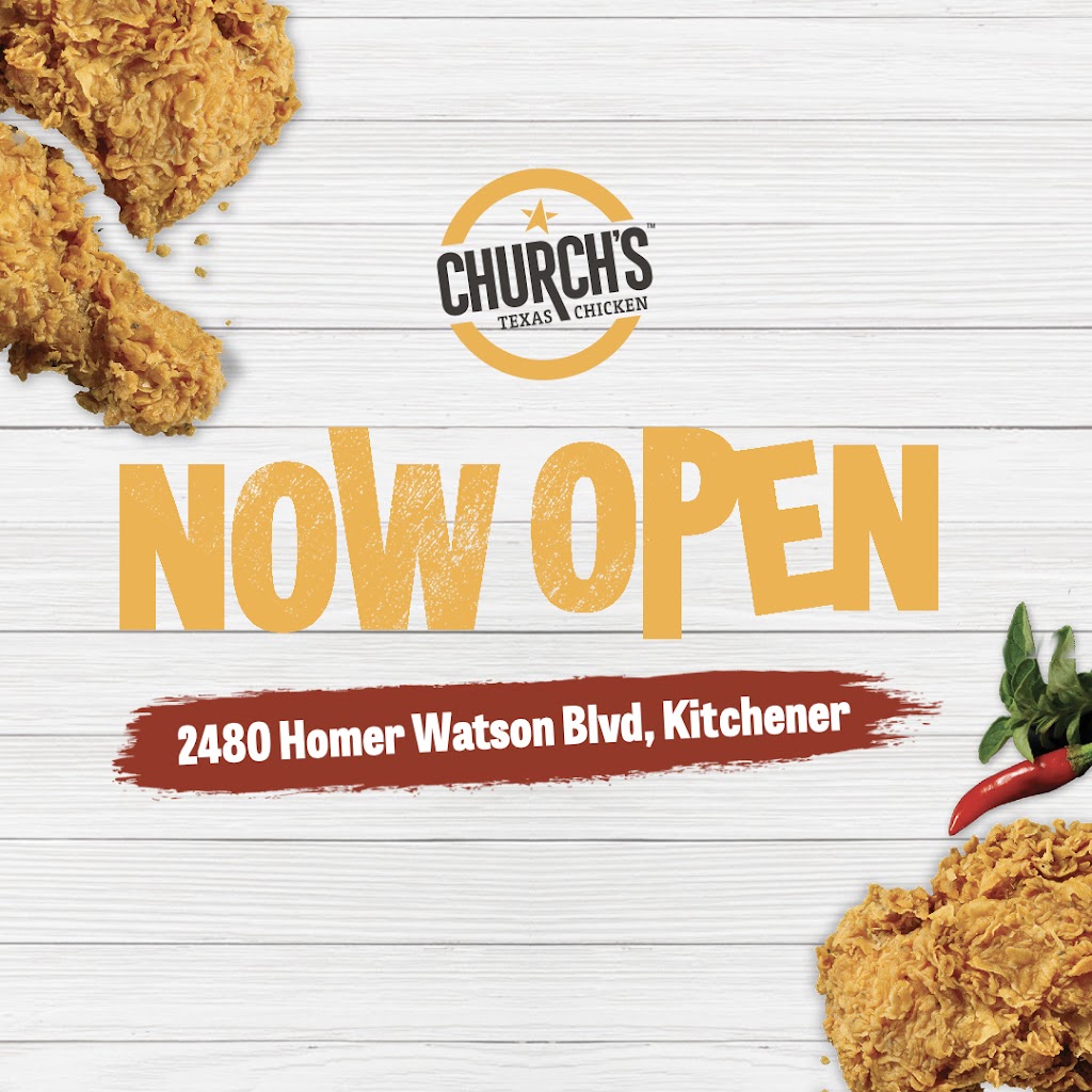 Churchs Texas Chicken | 2480 Homer Watson Blvd, Kitchener, ON N2P 2R5, Canada | Phone: (519) 893-3108