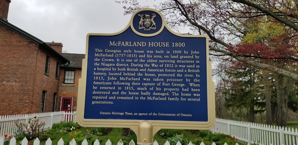 McFarland House | 15927 Niagara Parkway Recreational Trail, Niagara-on-the-Lake, ON L2E 6T2, Canada | Phone: (905) 468-3322