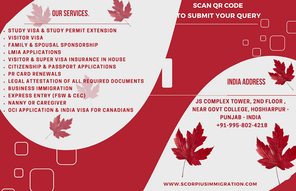 Scorpius Immigration Services Inc. | 900 Jamieson Pkwy Unit 12 ,Office 1, Cambridge, ON N3C 4N6, Canada | Phone: (647) 537-9494