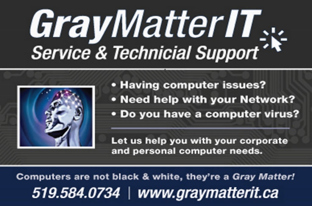 Gray Matter IT | 32 Zatonski Ave, Brantford, ON N3V 1G1, Canada | Phone: (519) 750-4129