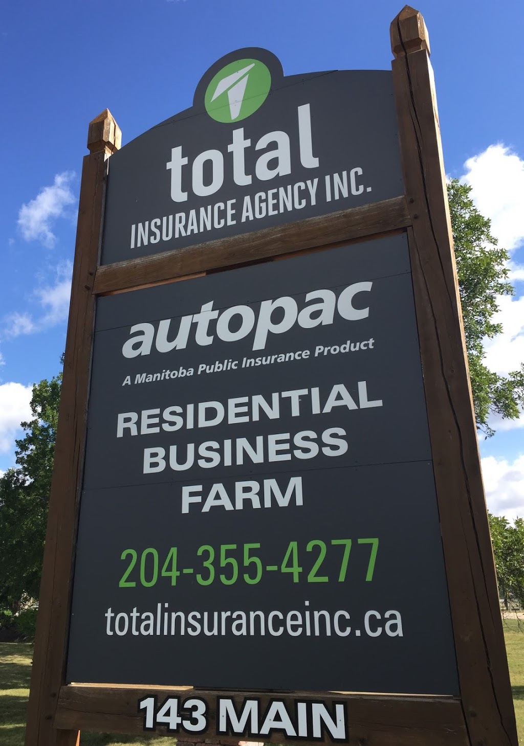 Total Insurance Agency Inc | 143 Main Street, Landmark, MB R0A 0X0, Canada | Phone: (204) 355-4277