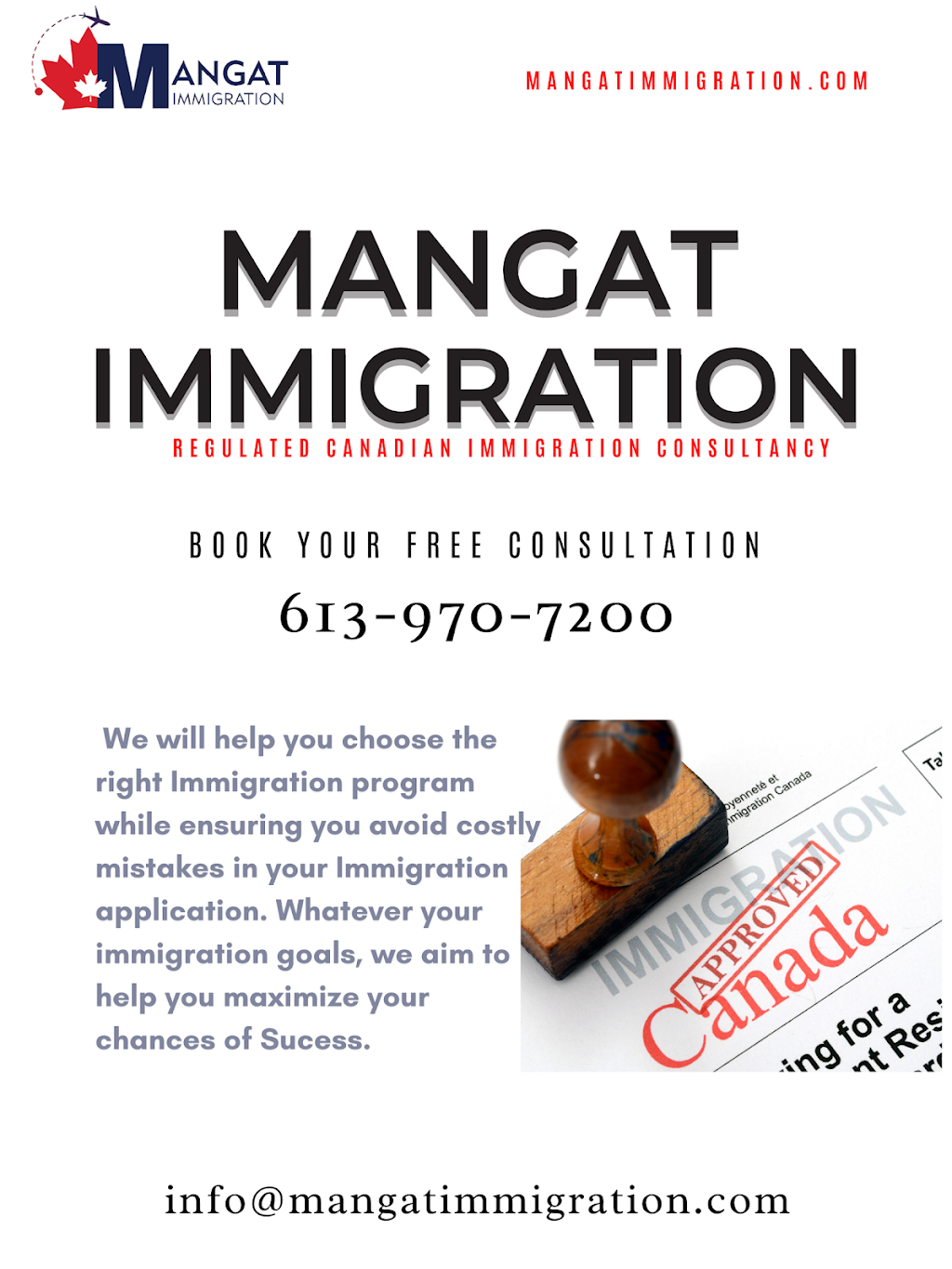 Mangat Immigration Services | 37 Aspen Dr, Quinte West, ON K8V 0E2, Canada | Phone: (613) 970-7200