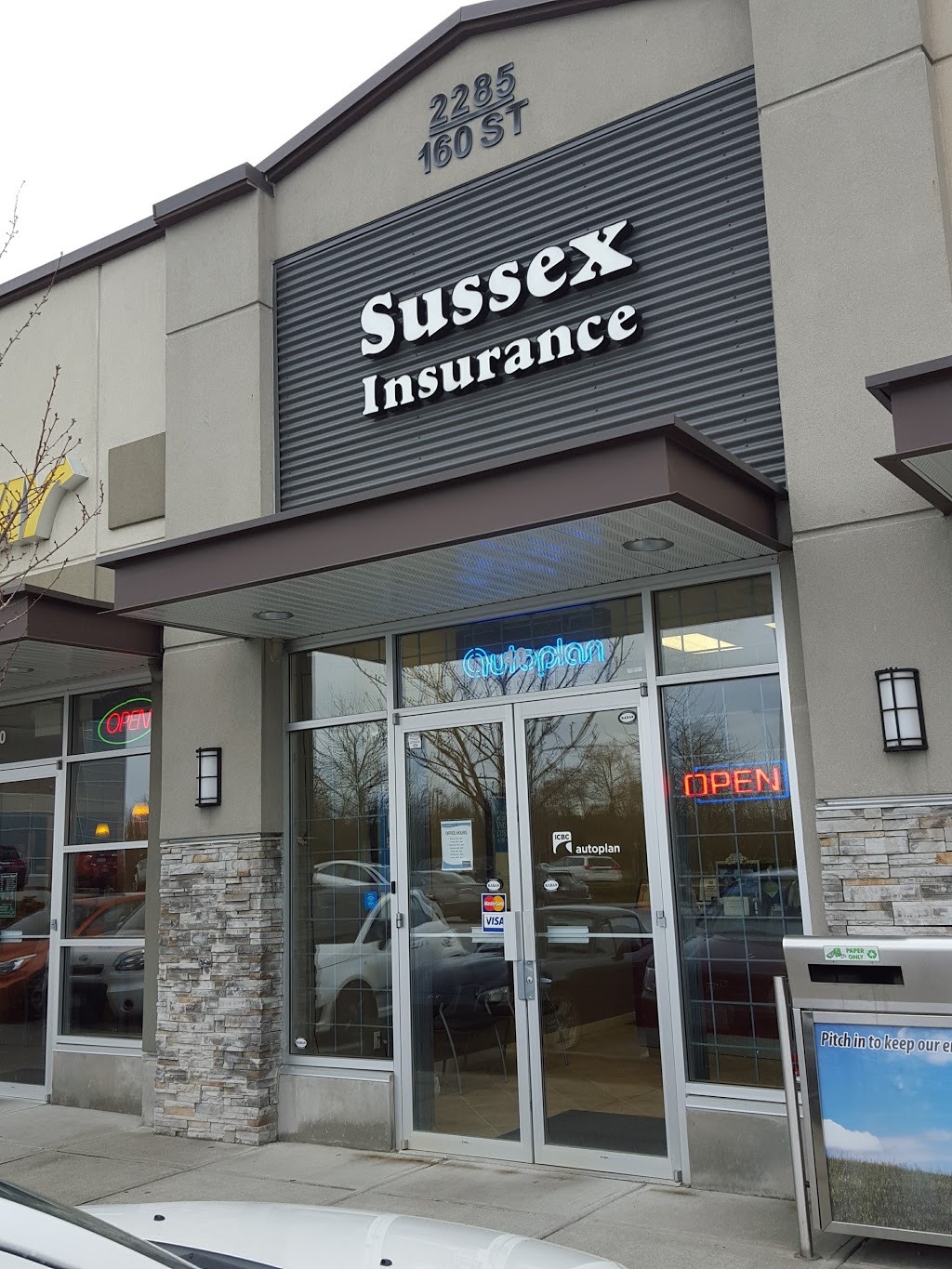 Sussex Insurance - South Surrey | Inside Grandview Corners Plaza, 2285 160 St Unit 40, Surrey, BC V3Z 9N6, Canada | Phone: (604) 535-8890