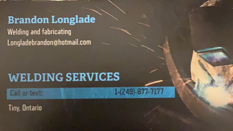 Welding And Fabricating Brandon Longlade | 21 Heda Dr, Tiny, ON L9M 0B3, Canada | Phone: (249) 877-7177