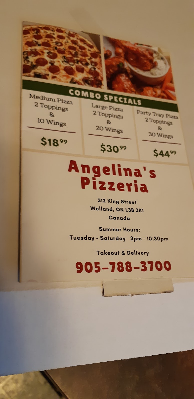 Angelinas Pizzeria | 312 King St, Welland, ON L3B 3K1, Canada | Phone: (905) 788-3700