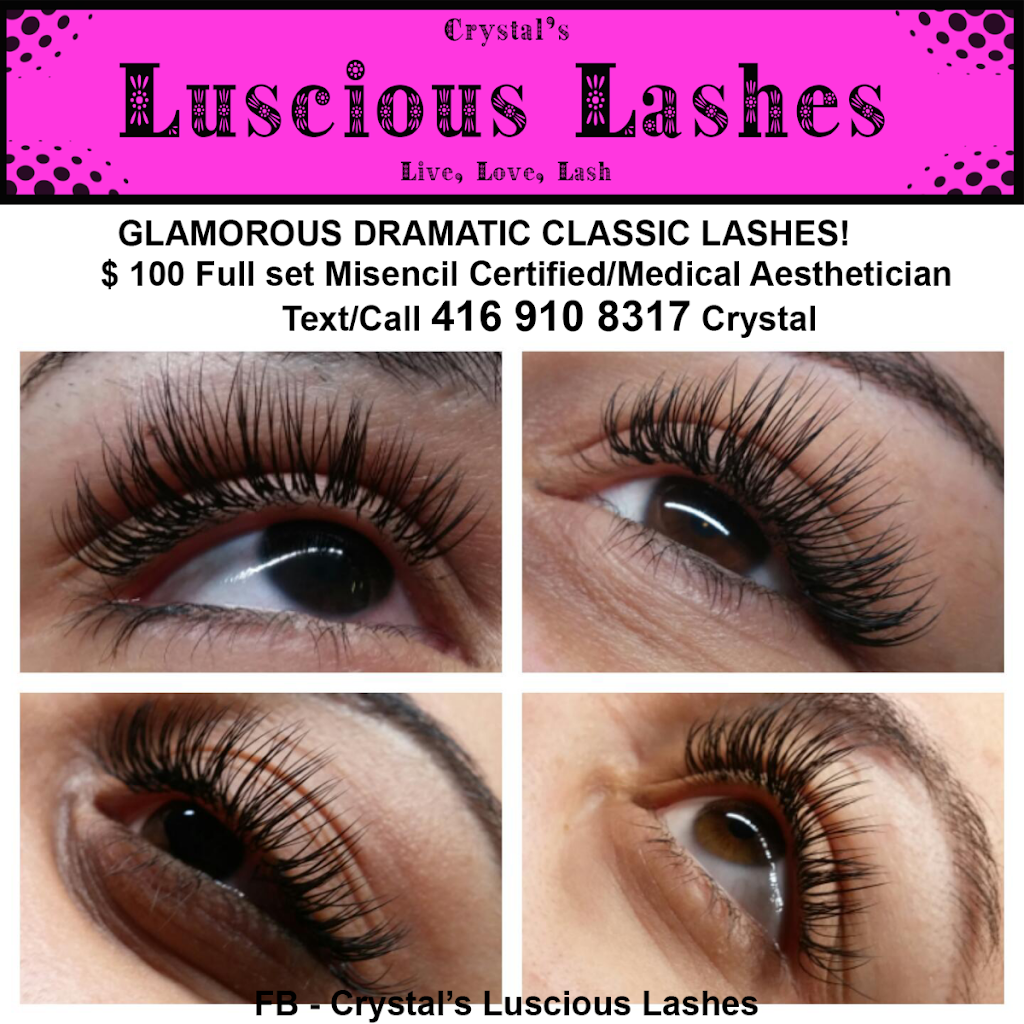 Crystals Luscious Lashes | 62 Queen St S, Bolton, ON L7E 1B3, Canada | Phone: (416) 910-8317