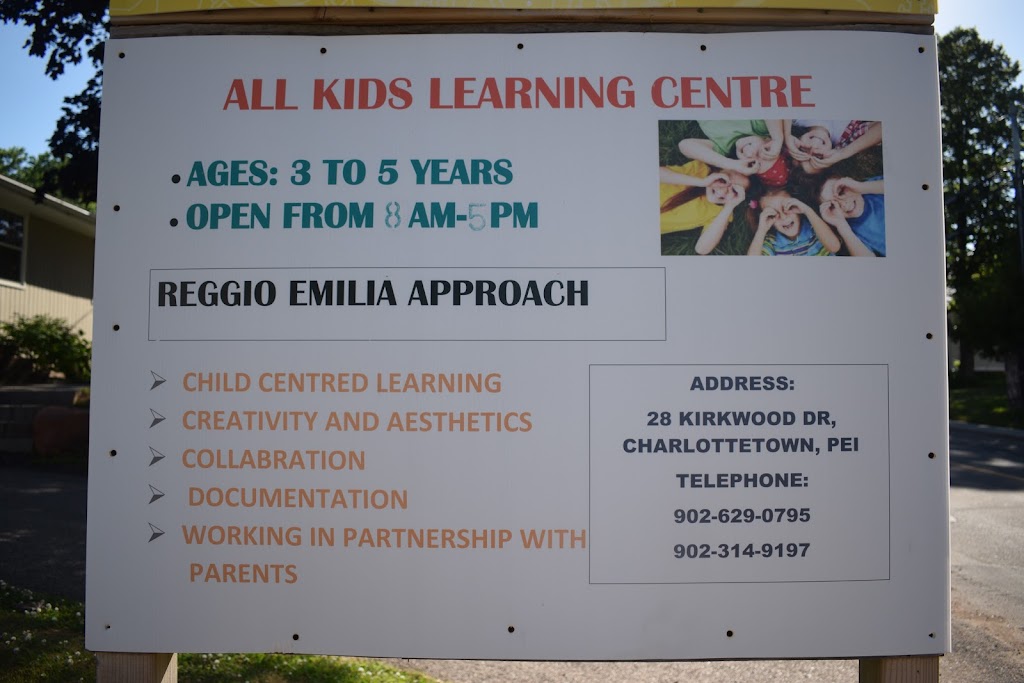 All Kids Learning Centre | 28 Kirkwood Dr, Charlottetown, PE C1A 2T6, Canada | Phone: (902) 892-4769