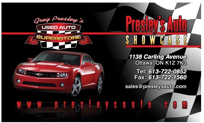 Presleys Auto Showcase | 1138 Carling Ave, Ottawa, ON K1Z 7K3, Canada | Phone: (613) 722-0852