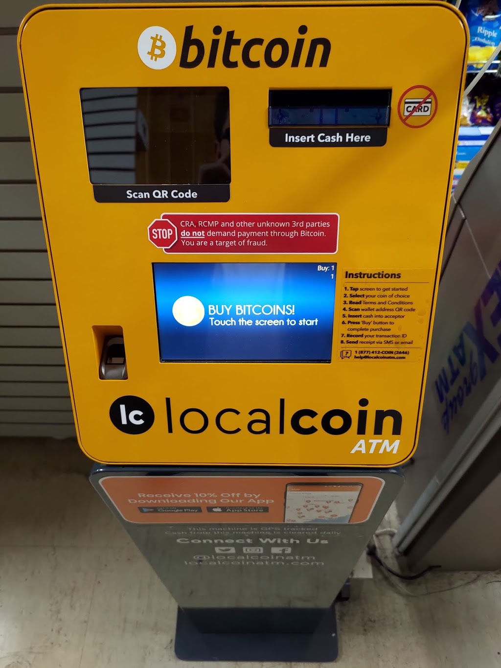 Localcoin Bitcoin ATM | 4025 Brandon Gate Dr, Mississauga, ON L4T 3Z9, Canada | Phone: (877) 412-2646