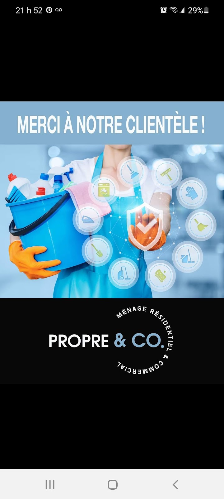 Propre & Co Inc | 522 Rue Cartier, Victoriaville, QC G6R 1G7, Canada | Phone: (819) 919-3441