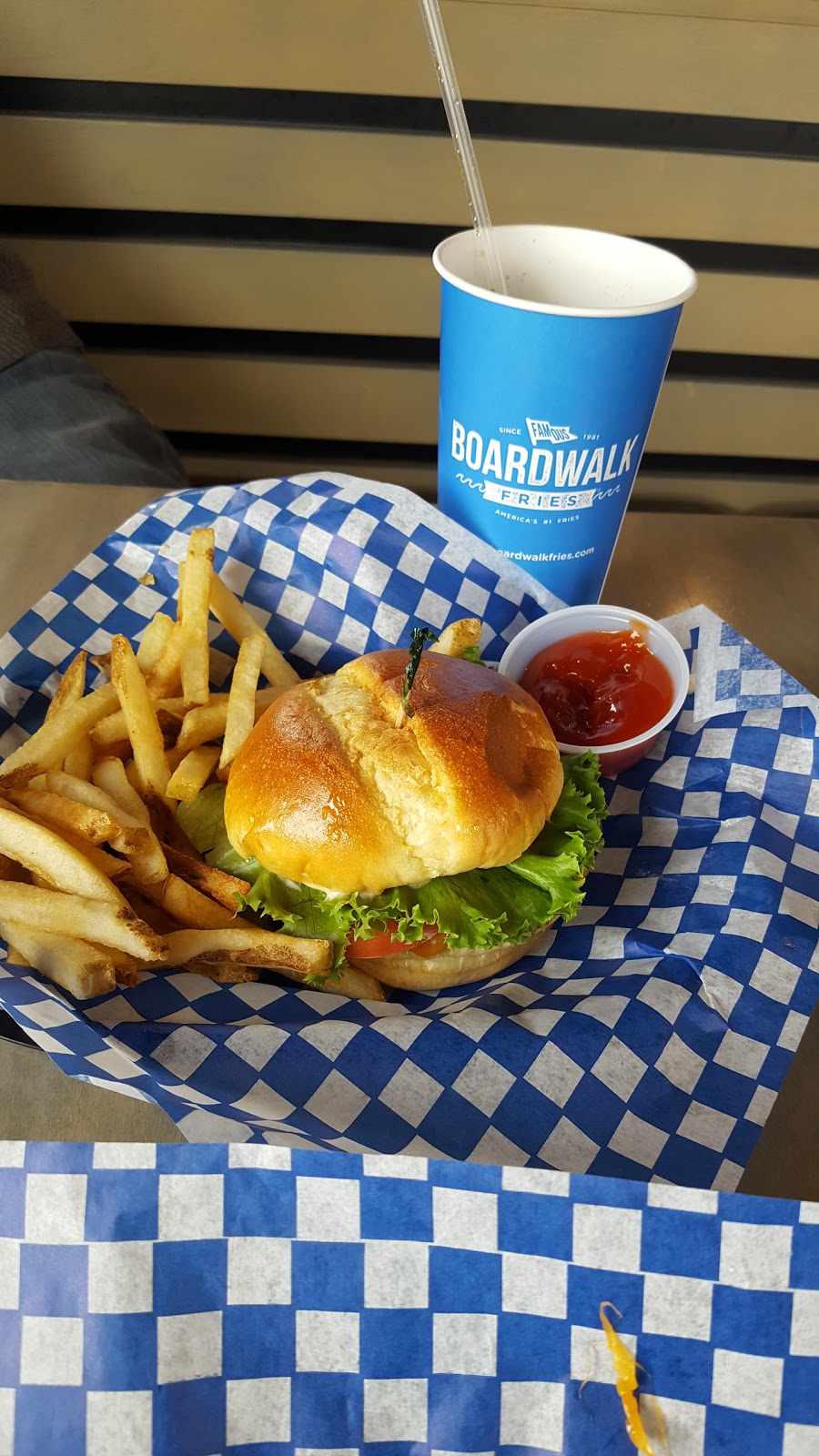 Boardwalk Fries Burgers Shakes | 1301 8 St SW #1, Airdrie, AB T4B 3Y2, Canada | Phone: (587) 775-5991