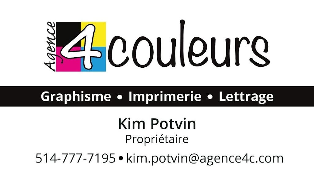 Agence 4couleurs | 2515 Av. de la Gare, Mascouche, QC J7K 0M6, Canada | Phone: (514) 777-7195