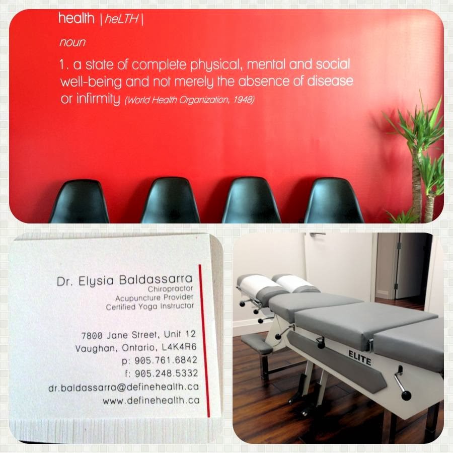 Define: Health & Chiropractic Clinic | 7800 Jane St, Concord, ON L4K 4R6, Canada | Phone: (905) 761-6842