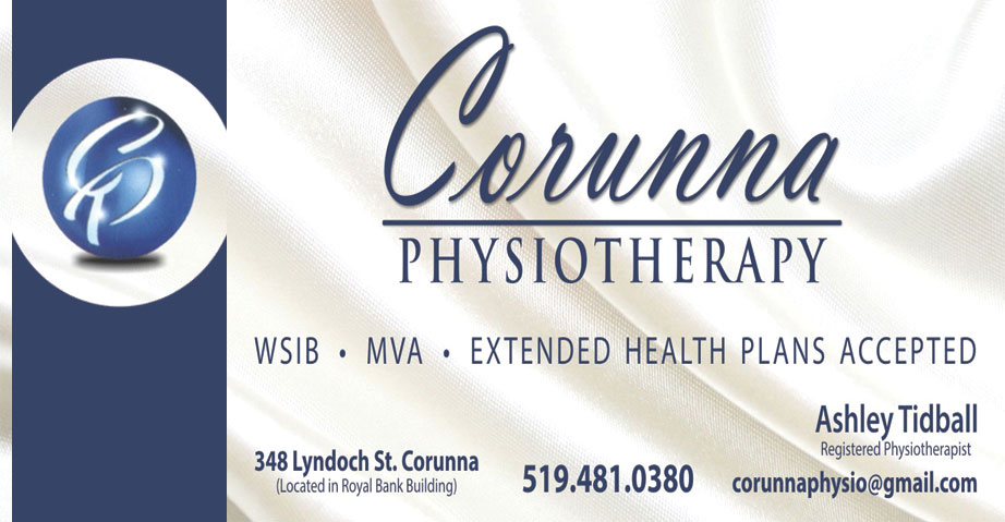 Corunna Physiotherapy | 348 Lyndoch St, Corunna, ON N0N 1G0, Canada | Phone: (519) 481-0380