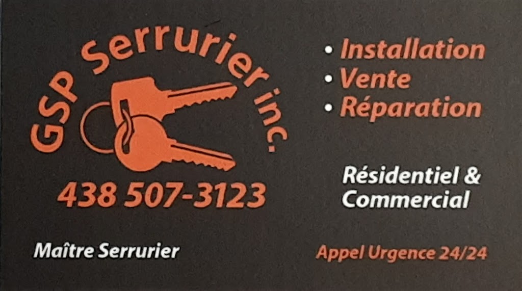 GSP Serrurier Inc. | 72 B Rue Ritchot, Repentigny, QC J6A 4T6, Canada | Phone: (438) 507-3123