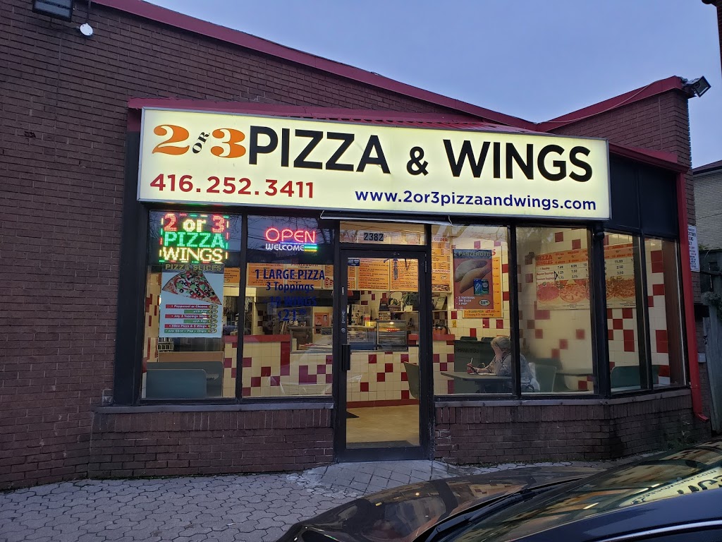 2 or 3 Pizza & Wings | 2382 Lake Shore Blvd W, Etobicoke, ON M8V 1C3, Canada | Phone: (416) 252-3411