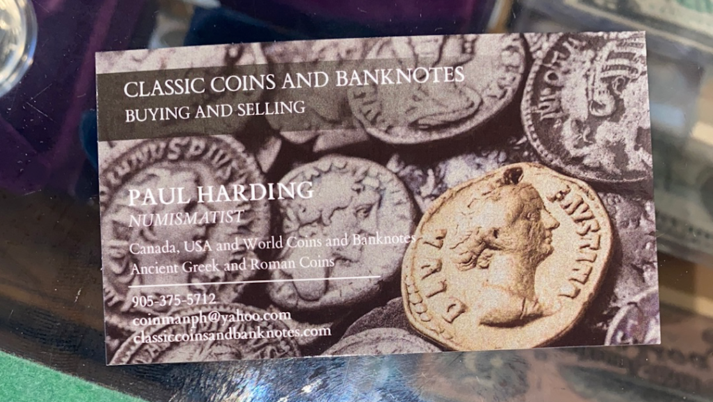 Classic Coins And Banknotes | 47 King St W, Cobourg, ON K9A 2M1, Canada | Phone: (905) 375-5712