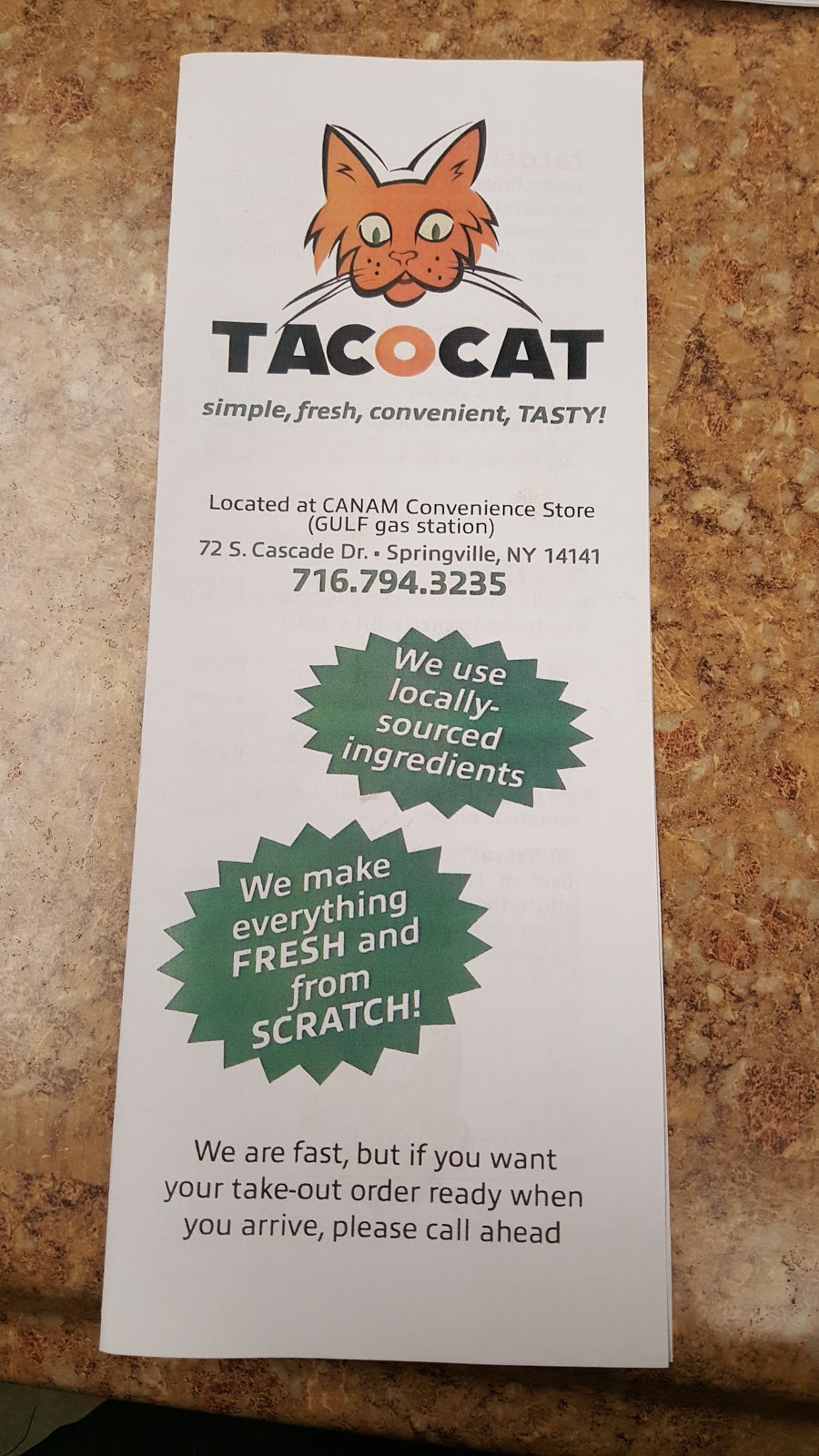 TACOCAT | 72 S Cascade Dr, Springville, NY 14141, USA | Phone: (716) 794-3235