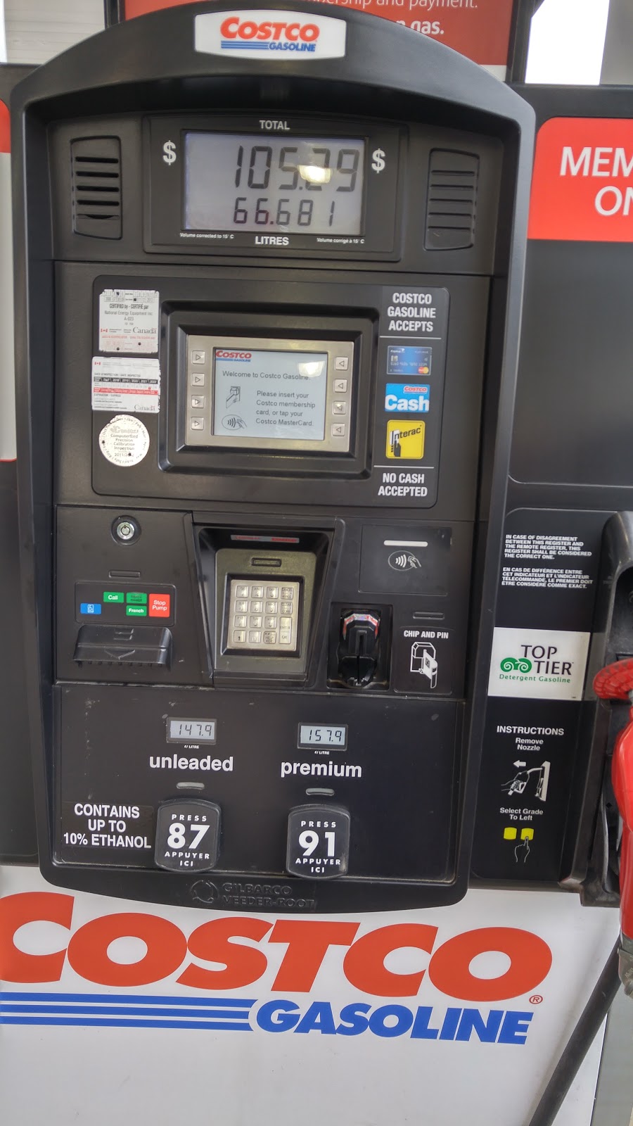 Costco Gasoline | 2370 Ottawa St, Port Coquitlam, BC V3B 7Z1, Canada | Phone: (604) 552-2298