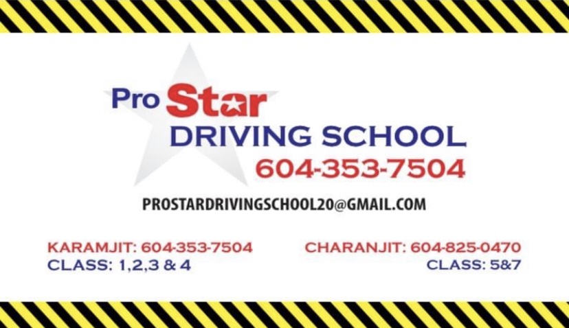 Pro Star Driving School | 14548 89 Ave, Surrey, BC V3R 8B2, Canada | Phone: (604) 825-0470